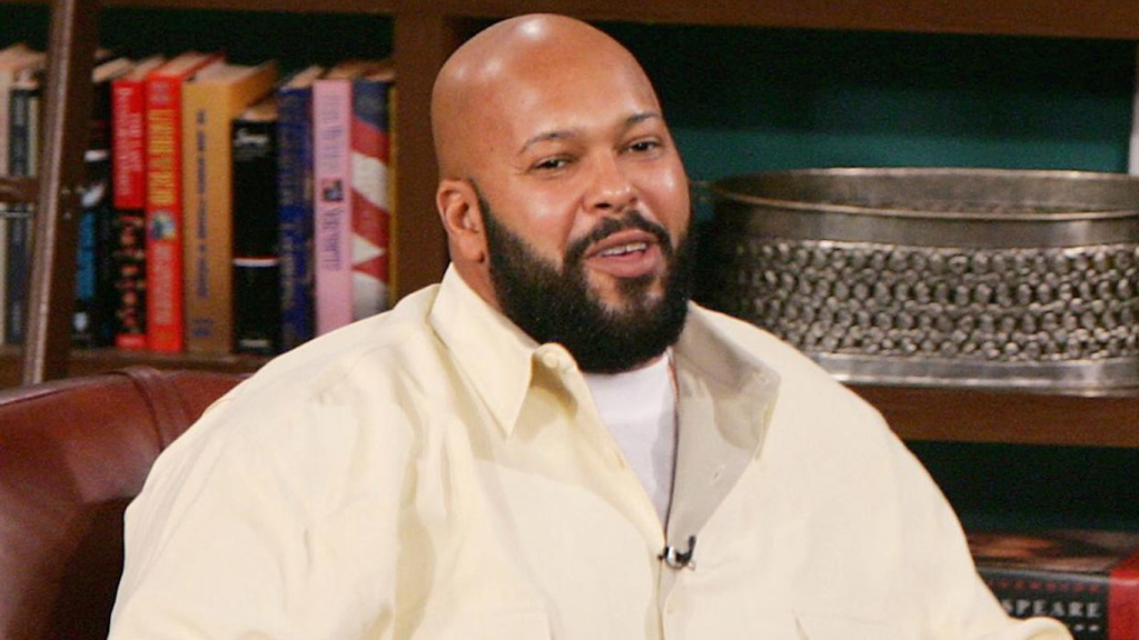 Suge Knight, co-founder of Death Row Records, during his time as a prominent music industry executive.