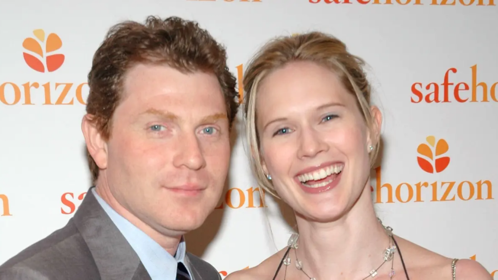 Kate Connelly and ex-husband Bobby Flay at a Food Network event
