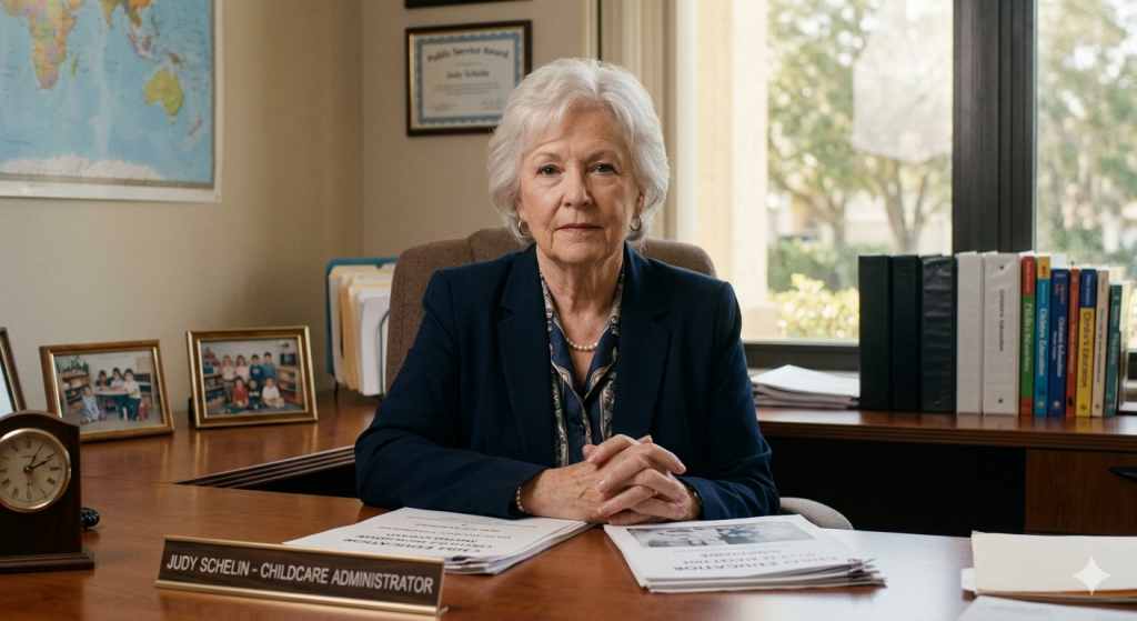 Judy Schelin childcare administrator professional portrait for biography