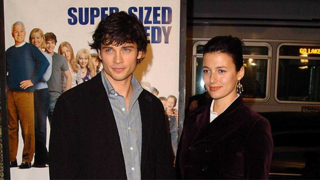 Former model Jamie White Welling and actor Tom Welling at a red carpet event during their marriage.