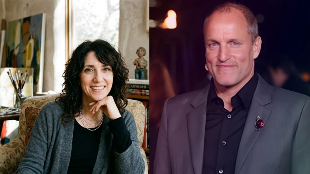 Nancy Simon and Woody Harrelson