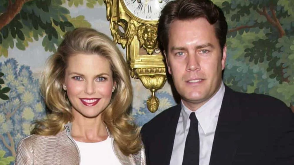 Architect Peter Halsey Cook with his first wife, supermodel Christie Brinkley, at a public event.