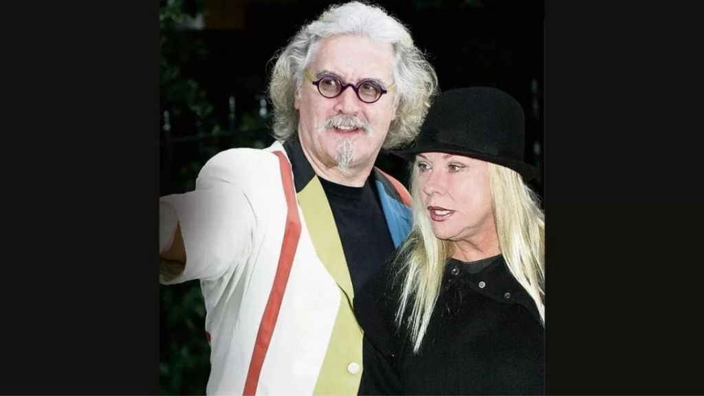 Pamela Stephenson, Billy Connolly’s second wife and Jamie’s stepmother, pictured at a younger age wearing a black hat.