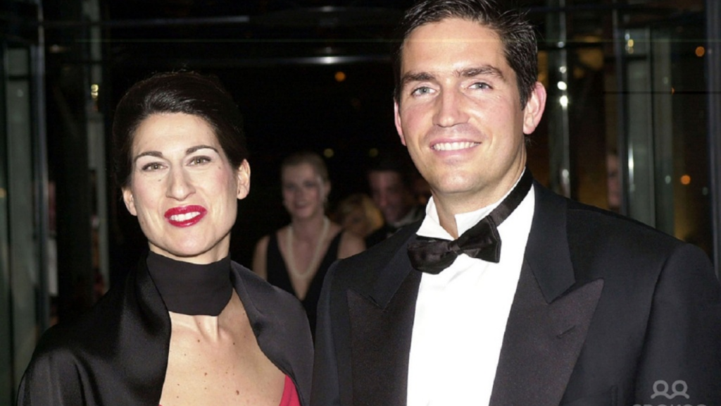 Jim Caviezel and wife Kerri Browitt Caviezel at a Hollywood event in 2004.