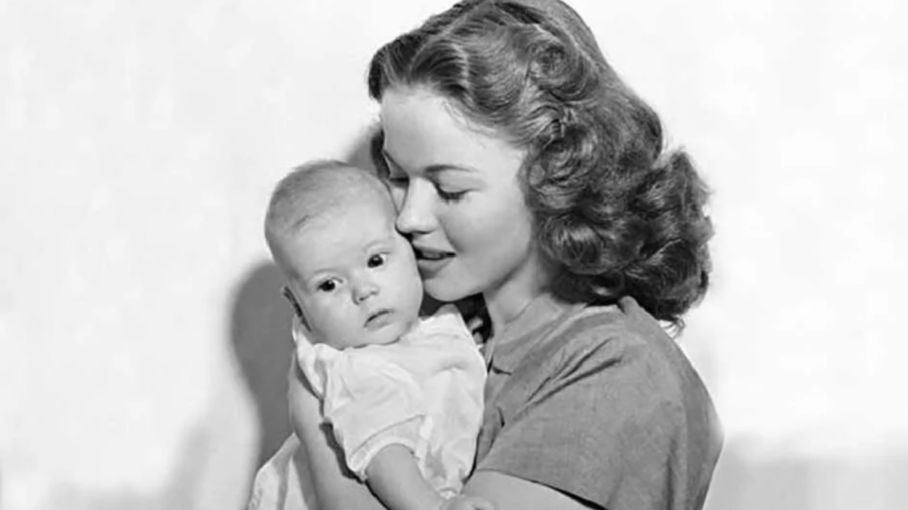 Vintage portrait of Shirley Temple during the era of Linda Susan Agar's birth.
