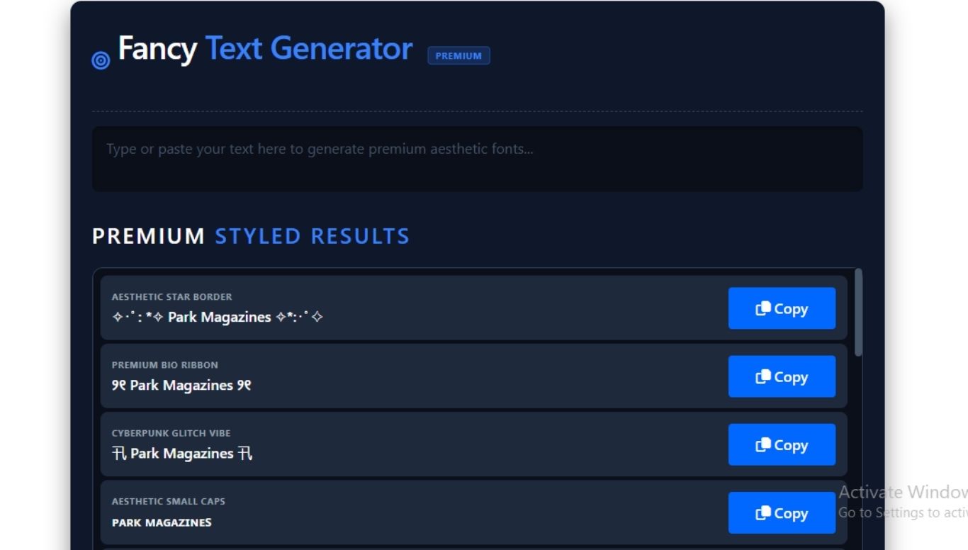  Premium Fancy Text Generator